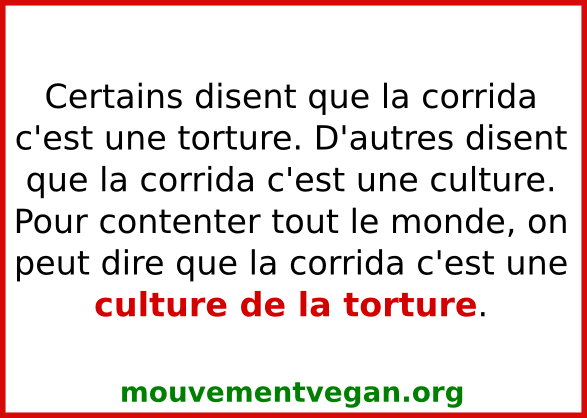 corrida culture torture