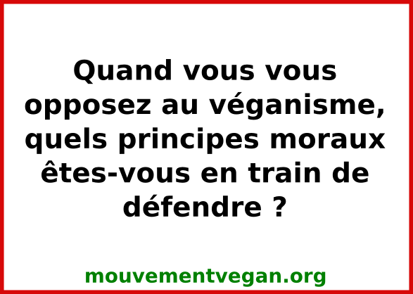 défendre principes moraux